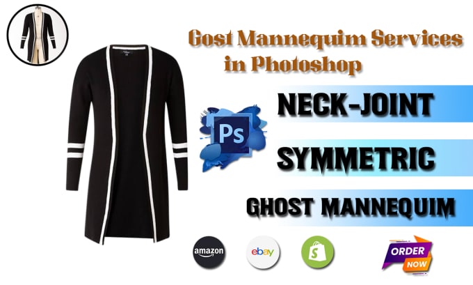 Gig Preview - Do ghost mannequin, neck joint, cloth photography edit