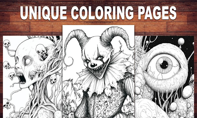 Gig Preview - Craft unique coloring pages for kids and adults