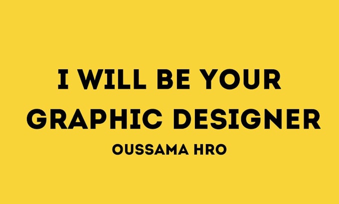 Gig Preview - Be your graphic designer