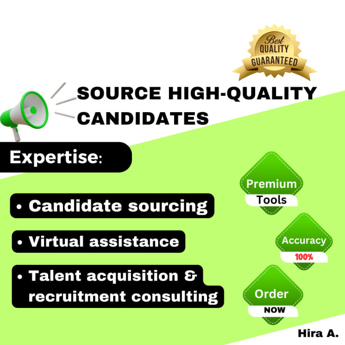 Bestseller - do candidates sourcing, linkedin research and collect resumes for you