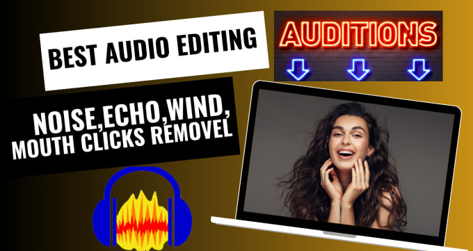 Gig Preview - Do audio editing to remove background noise, repair, and cleaning in audacity