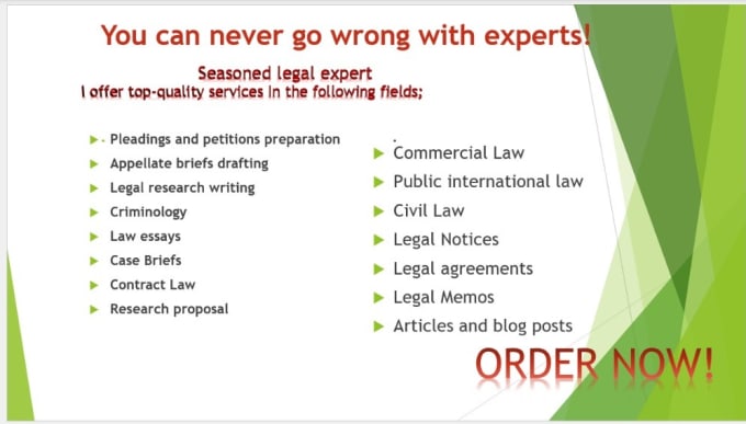 Gig Preview - Do legal drafting, research, and law papers in harvard and oscola style