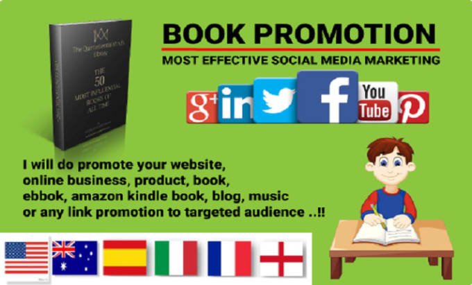 Gig Preview - Do advertise and promote your amazon kindle book, e book, books social marketing