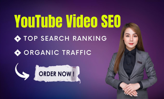 Gig Preview - Optimize your youtube video seo and improve your search rank