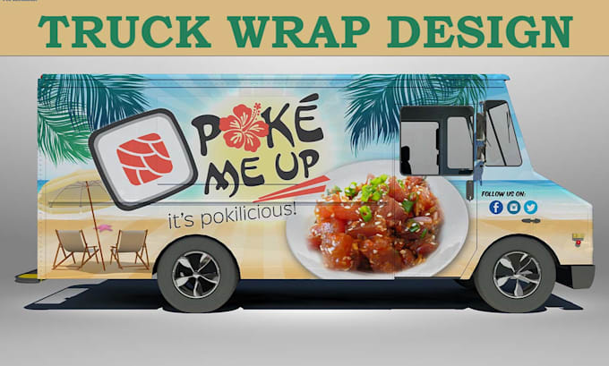 Gig Preview - Do attractive food truck wrap for you in 24 hours