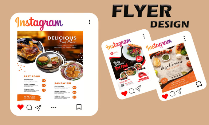 Gig Preview - Design food flyer, restaurant menu, cafe, bar menu, digital screen or menu board