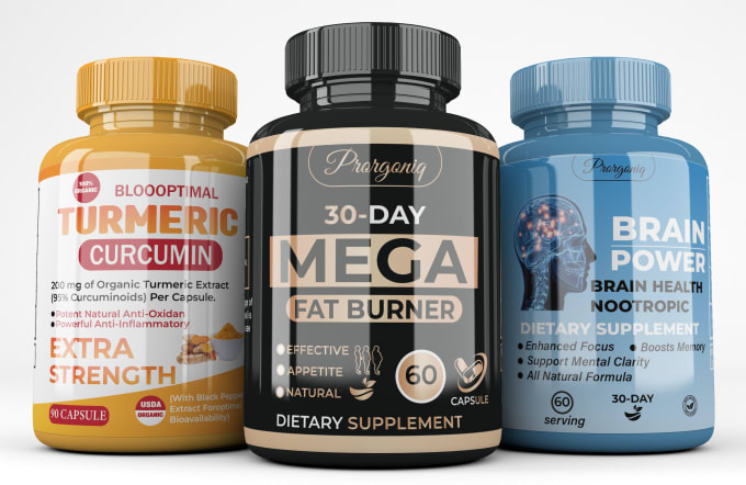 Gig Preview - Do premium supplement label design and product label design