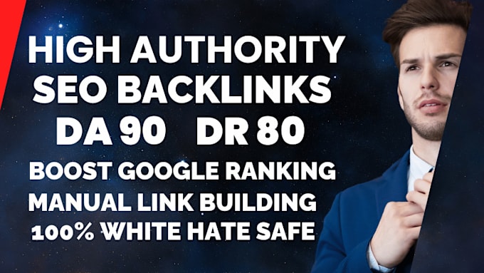 Gig Preview - Do high authority manual backlinks with white hat seo