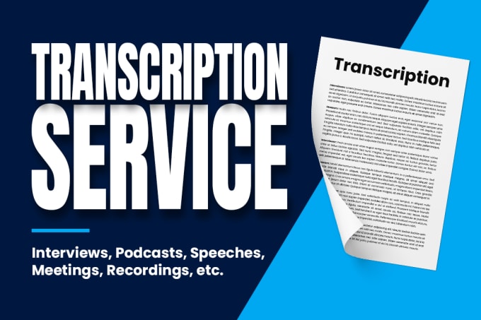 Gig Preview - Transcribe audio and do video transcription