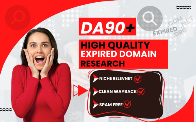 Gig Preview - Find high quality expired domain with da 90 site do follow backlink profile