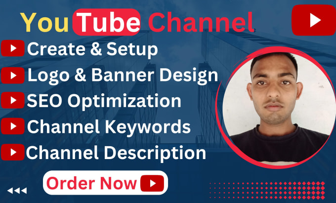 Gig Preview - Create, setup youtube channel with logo and banner