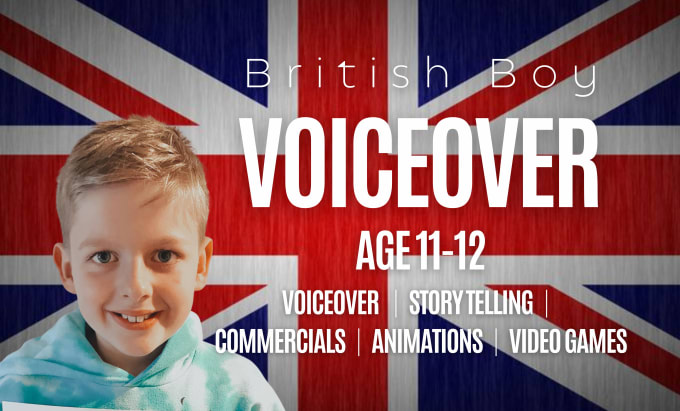 Gig Preview - Professionally record an english british kids boy child voice over