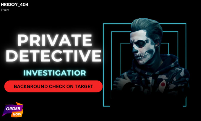 Gig Preview - Our agency will be your professional private investigator, osint expert, and background checker