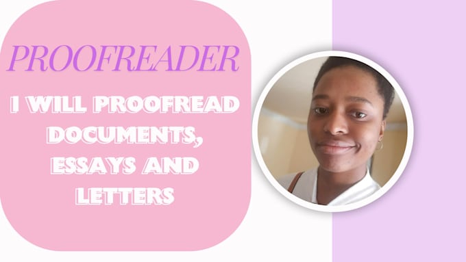 Gig Preview - Proofread documents, essay editing and letter editing