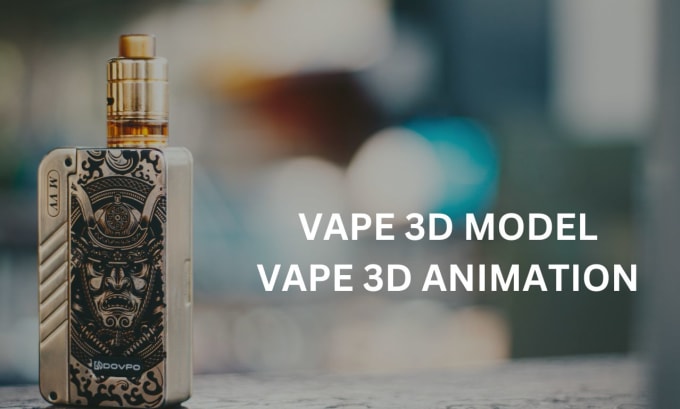 Gig Preview - Do 3d vape model, 3d model of vape, 3d vape animation