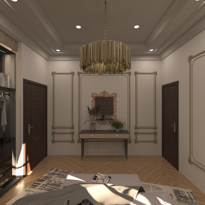 Gig Preview - Do interior design, 3d modeling and 3d rendering