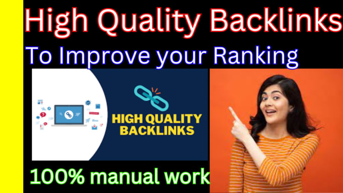 Gig Preview - Provide high quality backlink to improve your website