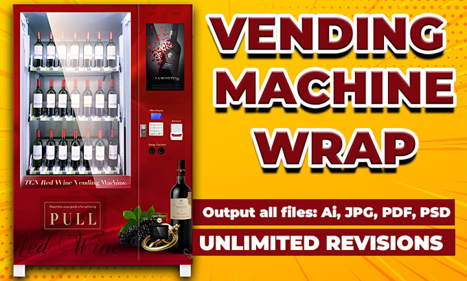 Gig Preview - Make a high quality vending machine, vending machine wrap design