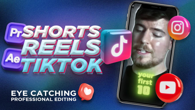 Gig Preview - Edit your shorts form content with attractive animation