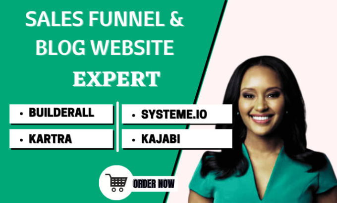 Gig Preview - Do systeme io website, builderall sales funnel, kartra website, kajabi website