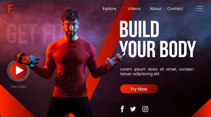 Gig Preview - Design professional fitness, gym, yoga and workout websites