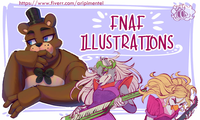 Gig Preview - Draw a fnaf fanart oc illustration