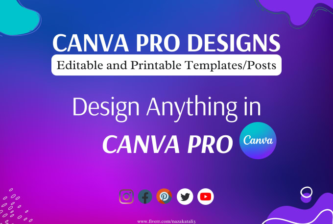 Gig Preview - Design anything in canva pro, editable canva templates or any design