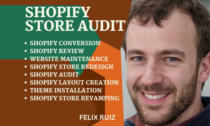 Gig Preview - Shopify audit,website maintenance,shopify review,store revamp,bug fix,boost sale