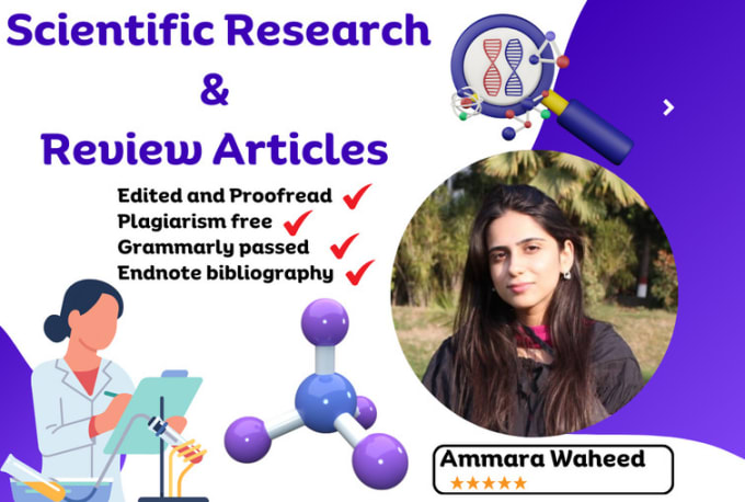 Gig Preview - Write customized scientific research and review articles