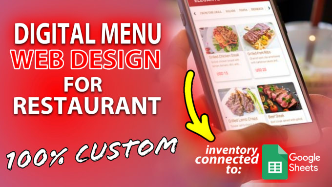 Gig Preview - Create a custom digital menu design for restaurants with realtime updates