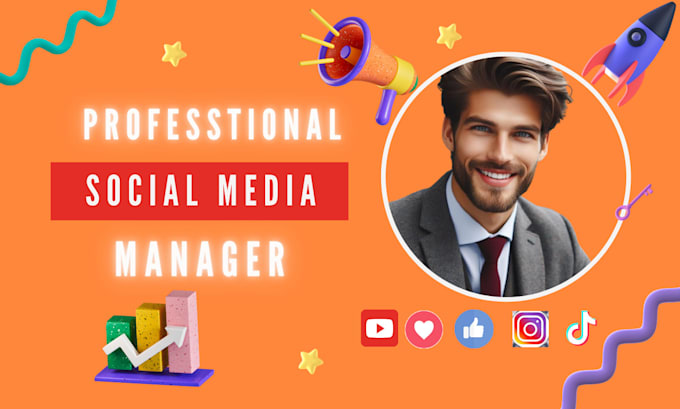 Gig Preview - Be professional  social media  manager for monthly social media management