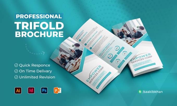 Gig Preview - Trifold brochure pamphlet design real estate healthcare nonprofit fitness travel