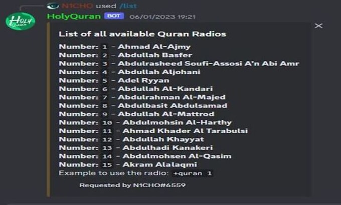 Gig Preview - Create a custom discord quran bot