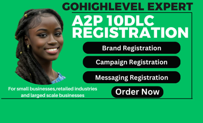 Gig Preview - Set up a2p 10dlc registration toll free verification gohighlevel twilio toll