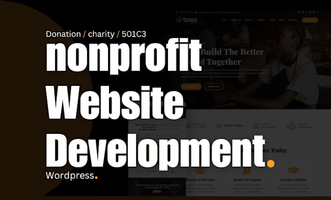 Bestseller - create nonprofit website for donations and charity