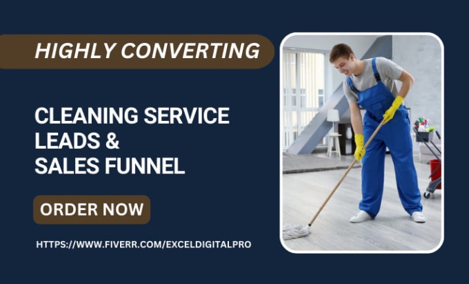 Gig Preview - Generate commercial cleaning housekeep cleaning laundry home improvement leads