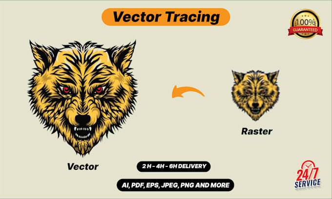 Gig Preview - Do raster to vector, vector tracing, logo, recreate, image to vector