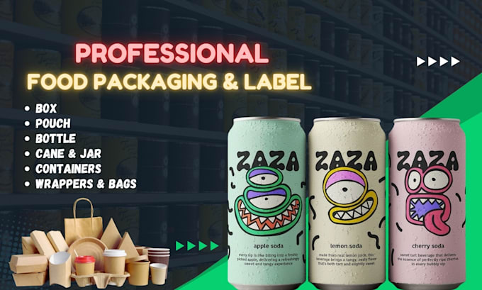 Gig Preview - Do food and beverage packaging and label design