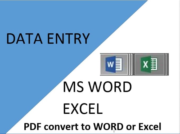 Bestseller - do professional data entry typing services and PDF to word or excel