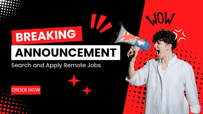 Gig Preview - Search and apply 100 remote jobs on your behalf