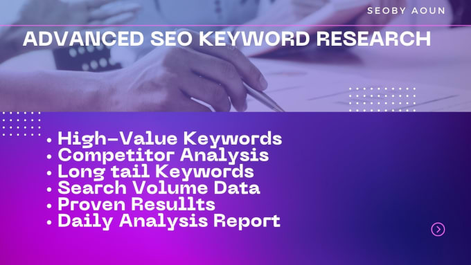 Gig Preview - Advanced SEO keyword research and competitor analysis