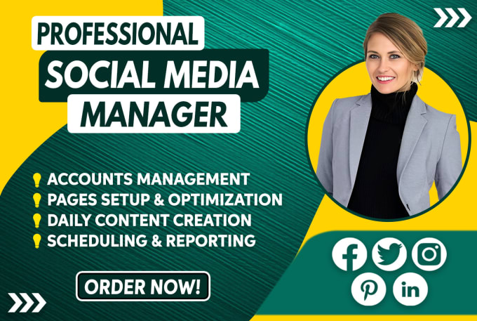 Gig Preview - Be your professional social media manager