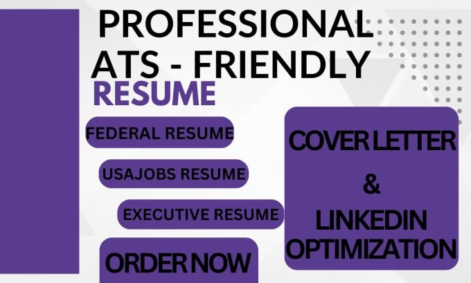 Gig Preview - Write federal resume, cover letter, resume editing,