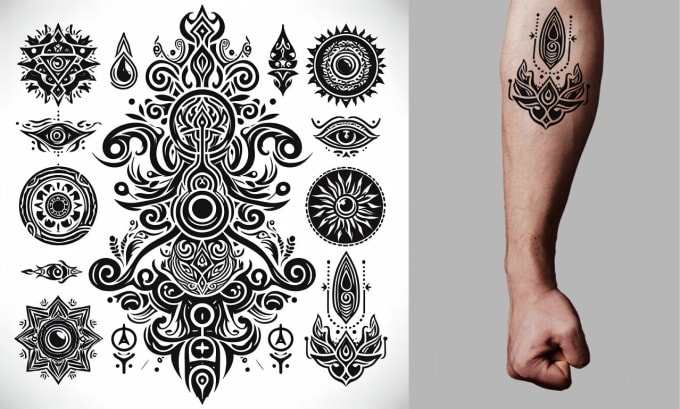 Gig Preview - Design tribal tattoos for you