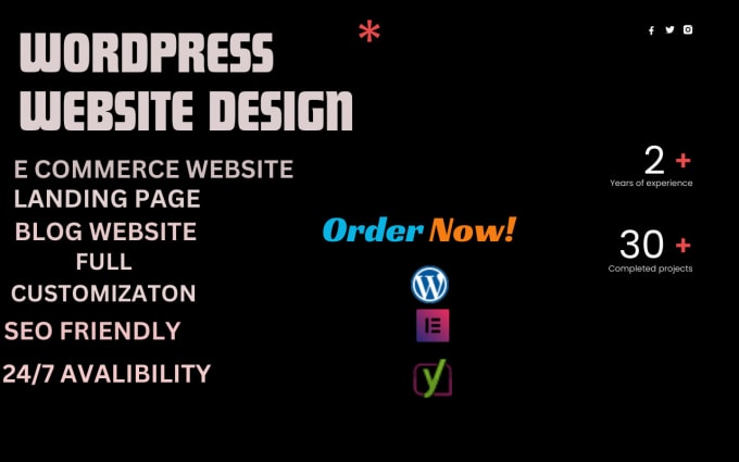 Gig Preview - Craft custom and wordpress website designs tailored to your needs