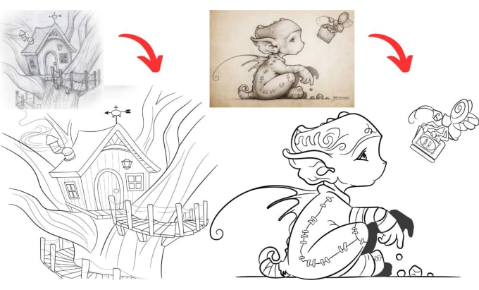 Gig Preview - Do vector tracing, raster to vector, outline drawing of any image or sketch