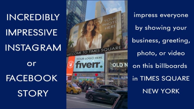 Gig Preview - Create an instagram or facebook story showing your content on this billboards