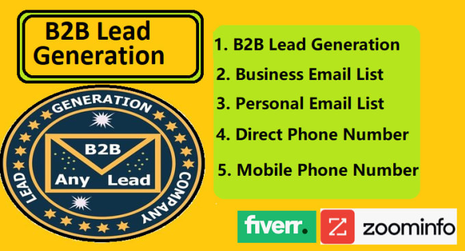 Gig Preview - B2b lead generation direct phone, cell phone, mobile phone number using lusha