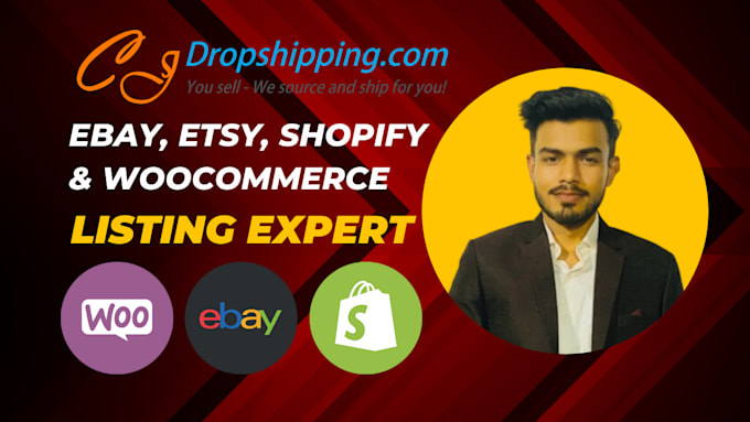 Gig Preview - Do cj dropshipping to ebay shopify etsy and woocommerce top listings