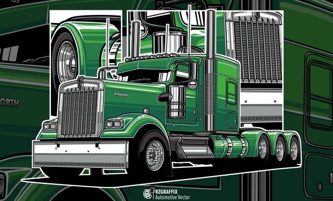 Gig Preview - Draw your truck into vector illustration from your photo